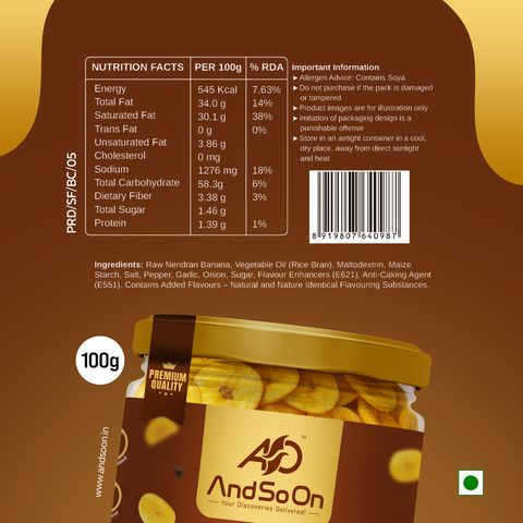 Kerala special healthy banana chips 